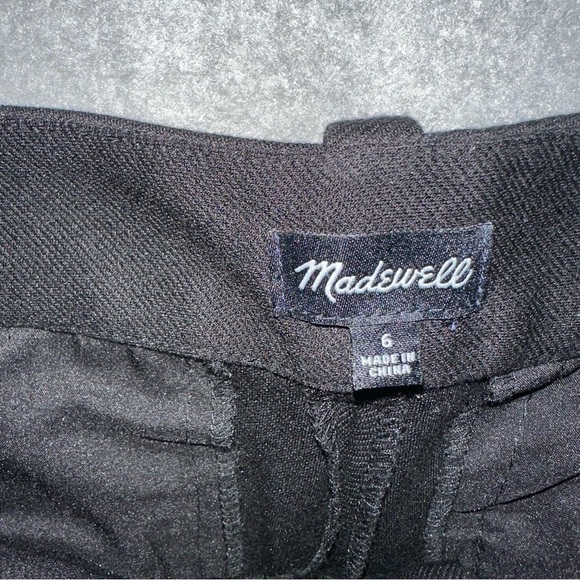 Madewell F5600 Cali Crop Demi-Boot Pants. Black Twill, Women's Size 6 - Picture 2 of 10